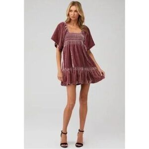 Free People Dusty Rose Mini Dress